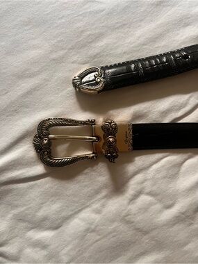 Brighton Leather Reversible (Black/Brown) Belt
